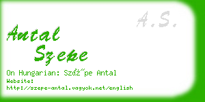 antal szepe business card